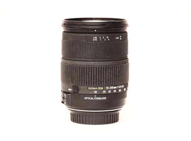 Sigma 18-200mm f/3.5-6.3 DC OS BRUKT BRUKT,Se beskrivelse, for Canon EF 