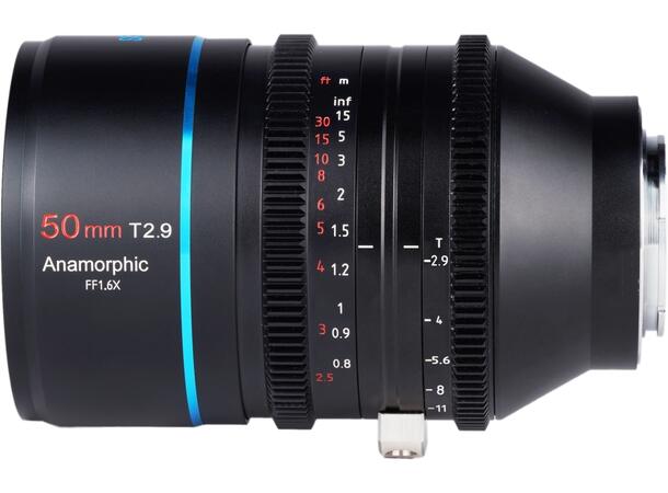 Sirui 50mm T2.9 1,6x Anamorphic Nikon Z Aanamorph videoobjektiv for fullformat