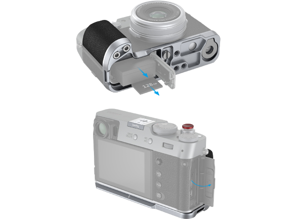 Smallrig 4555 Håndgrep for X100VI sølv Håndgrep Fujifilm X100VI og X100V 