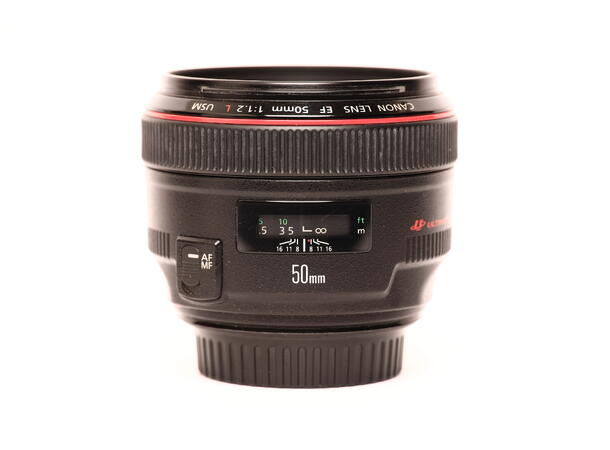 Canon EF 50mm f/1.2 L USM, BRUKT BRUKT, Se beskrivelse 