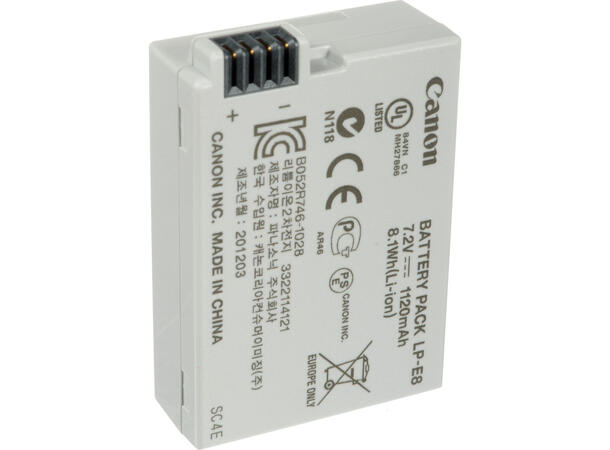 Canon LP-E8 Batteri For EOS 700D, 650D, 600D, 550D 