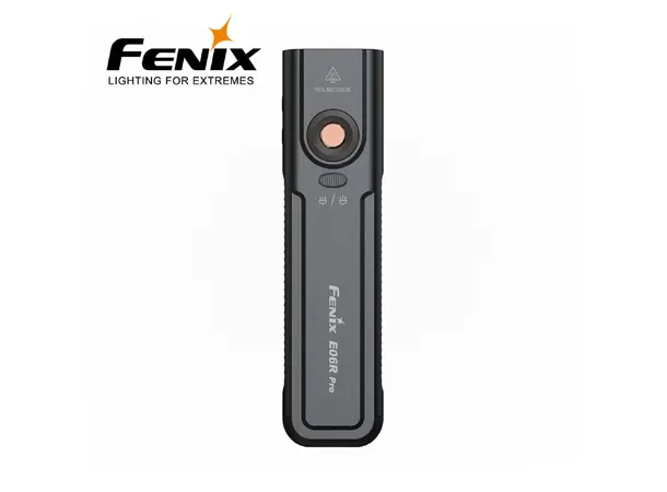 Fenix E06R Pro 1600lm LED/UV/Laser Sort Minilykt m/ hvitt lys, UV-lys, laser m.m 