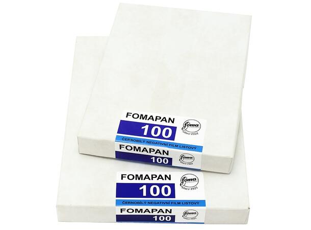 Foma Fomapan 100 5x7 50 blad ISO 100. S/H. 50 stk 5x7'" bladfilm 