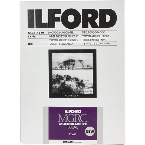 Ilford Multigrade RC Deluxe Pearl 20x25 25 stk 20,3x25,4 cm S/H mørkeromspapir