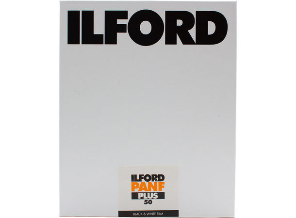 Ilford Pan F Plus 50 8x10" 25 blad 8x10 Bladfilm, 25 ark 