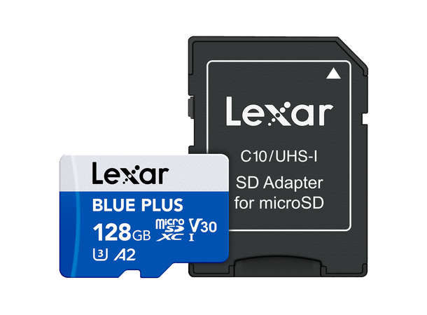 Lexar microSDHC Blue Plus UHS-I 128 GB up to 170MB/s read C10/A2/U3 (V30) 