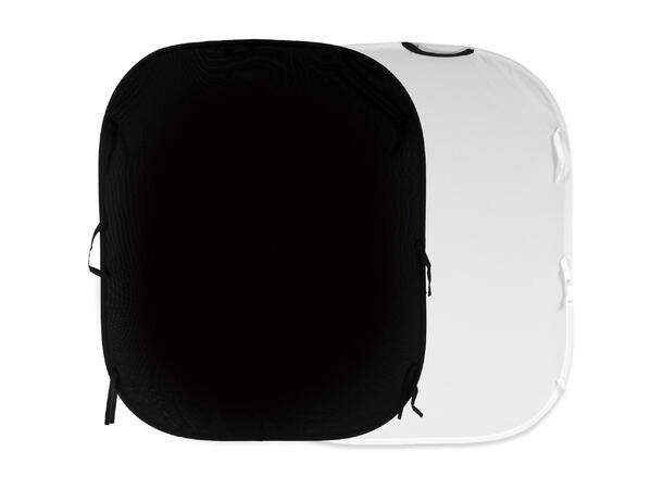 Manfrotto Bakgrunn 1.5x1.8m Svart/Hvit sammenleggbar, vendbar 2 farger 