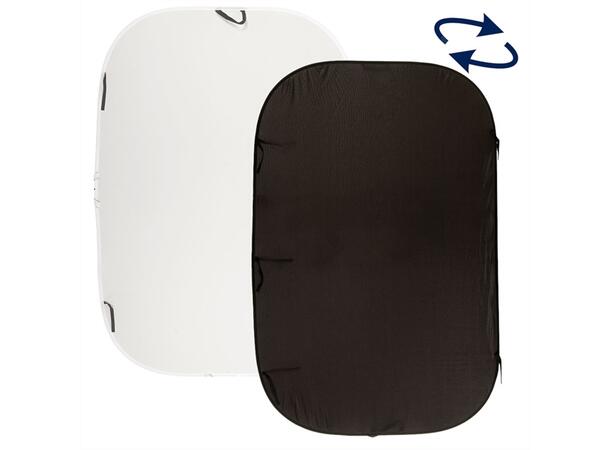 Manfrotto Bakgrunn 1.5x1.8m Svart/Hvit sammenleggbar, vendbar 2 farger 