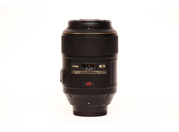 Nikon 105mm AF-S 1:2.8G Micro VR BRUKT BRUKT, Se beskrivelse, for Nikon F 