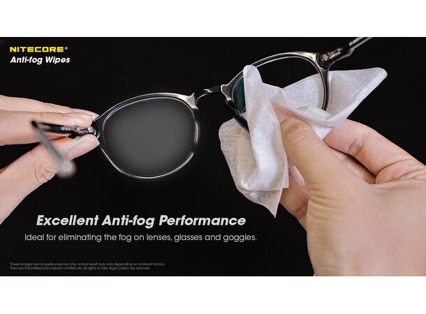 Nitecore Anti-fog Wipes Anti-dugg kluter, 30stk 