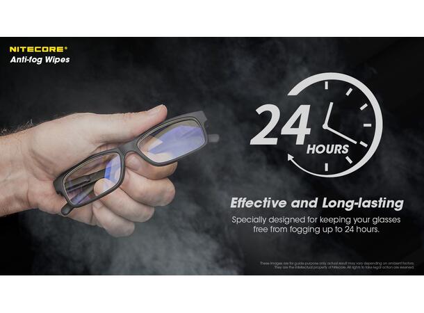 Nitecore Anti-fog Wipes Anti-dugg kluter, 30stk 