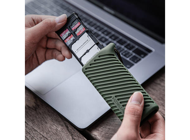 PGYTECH CreateMate Kortleser til SD kort Grønn,  SD og Micro SD, med oppbevaring 