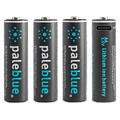 Pale Blue Li-Ion Rechargeable AA 4-pkn AA batteri m/ 4x1 ladekabel USB-C