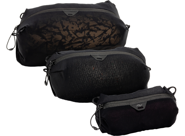 Peak Design Ultralight Mesh Packing Cube Pakke med XXS, XS og S størrelse. Sort 