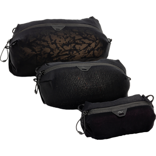 Peak Design Ultralight Mesh Packing Cube Pakke med XXS, XS og S st&#248;rrelse. Sort