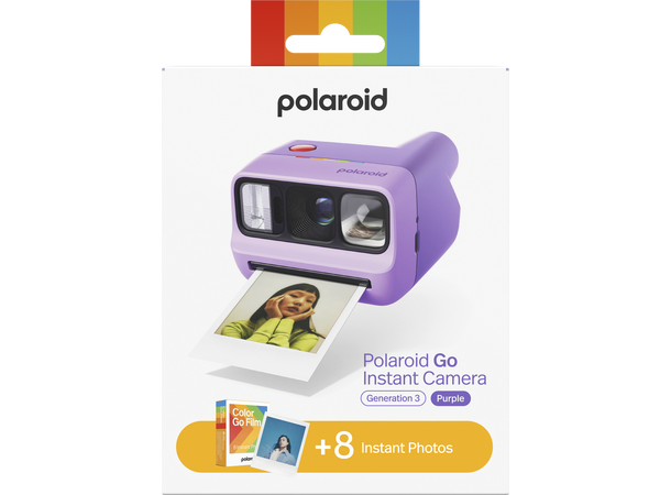Polaroid Go Gen 3 Color filmbundle Lilla Inkludert en pakke med film (8 bilder) 