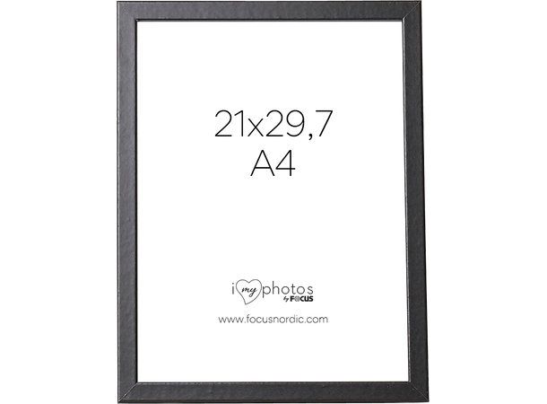 Pop Black 21x29,7 (A4) Stilren ramme i tre med glass 