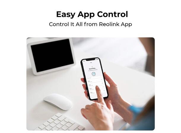 Reolink Doorbell Battery Sort 2K, Dual-Band Wifi, 7000mAh, Deteksjon 