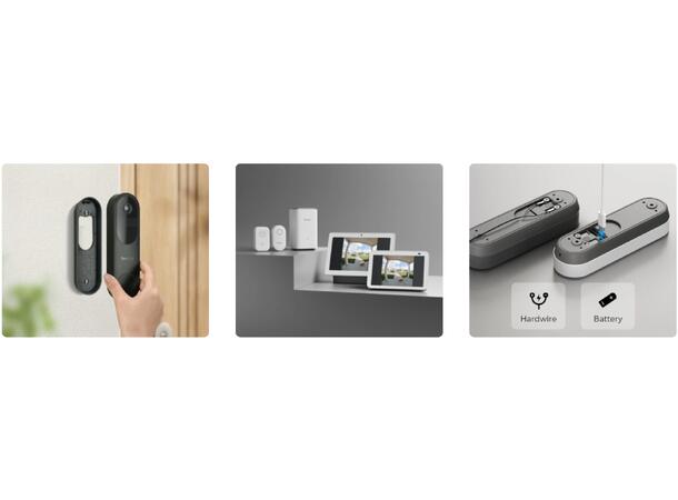 Reolink Doorbell Battery Sort 2K, Dual-Band Wifi, 7000mAh, Deteksjon 