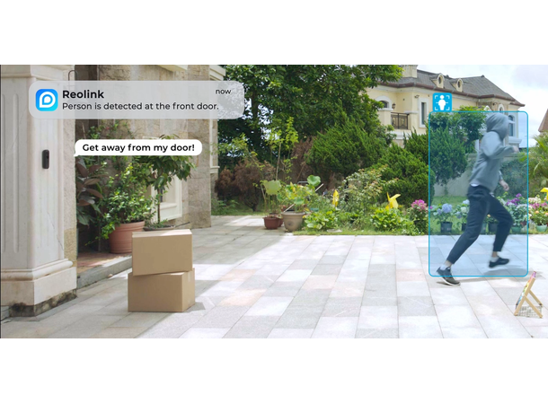 Reolink Doorbell Battery Sort 2K, Dual-Band Wifi, 7000mAh, Deteksjon 