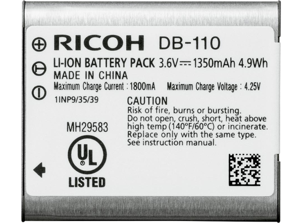 Ricoh DB-110 Batteri Batteri til Ricoh GR III(x)