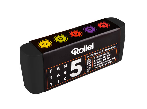 Rollei Fantastic 5 Film Bundle 135-36 Pakke med 5 sort/hvit filmer + etui 