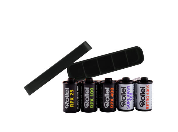 Rollei Fantastic 5 Film Bundle 135-36 Pakke med 5 sort/hvit filmer + etui 