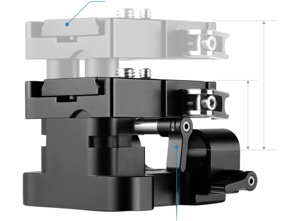 SmallRig Univ 15mm Rail Support Baseplat Baseplate med feste for 15mm rods 2092 