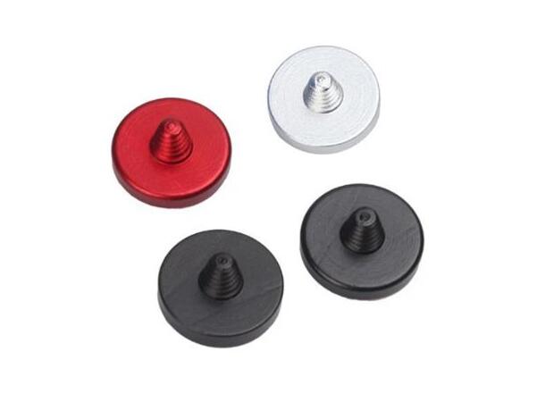 Soft Shutter Release Button Konveks Sort Soft utløser knapp i anodisert aluminium