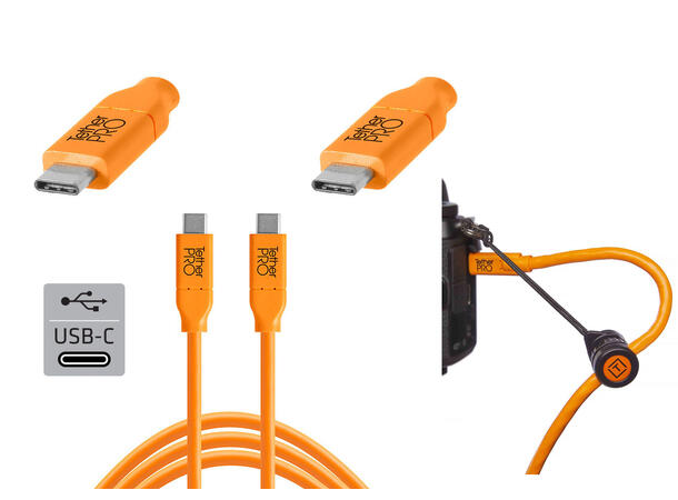 Tetherpro USB-C til USB-C m/TG020 sett inkl camera support 