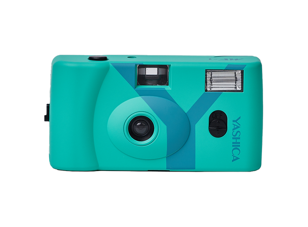 Yashica MF-1 Snapshot 35mm inkl. film Turkis. Analogt kamera for 135-film 
