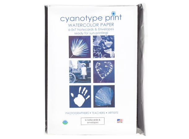 Blue Sunprints Cyanotype Notecard Kit 5x7" - pakke med 6 kort og konvolutter 