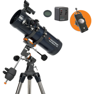 Celestron Astromaster 114 EQ Motor Drive Med telefonadapter og m&#229;nefilter