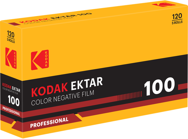 Eastman Kodak Ektar 100 120 5-pakning 120-film, 100 ASA, 5 ruller 