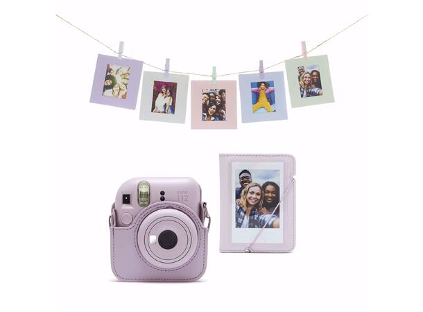 Fujifilm Instax Mini 12 Accessory Kit Lilac Purple. Veske, album og rammer