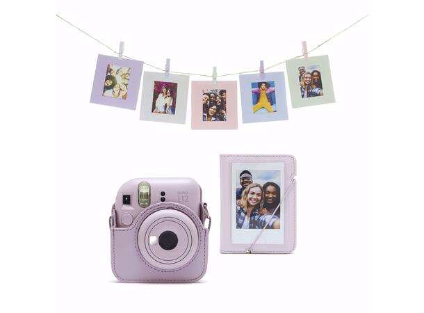 Fujifilm Instax Mini 12 Accessory Kit Lilac Purple. Veske, album og rammer 