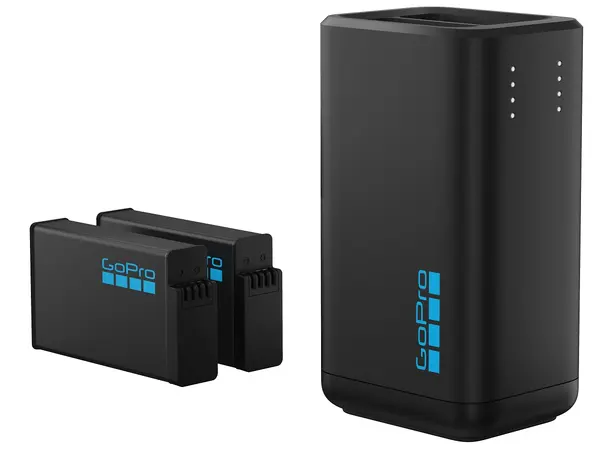 GoPro Dual Battery Charger for MAX2 ink. 2 stk Enduro batterier 