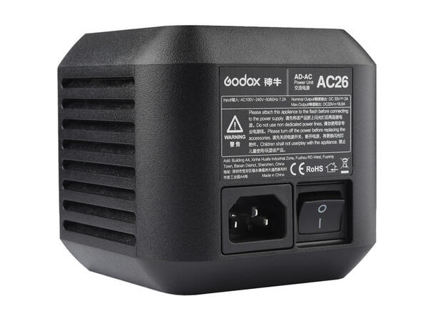 Godox AC adapter AC26 for AD600Pro Strømforsyning AD600 Pro