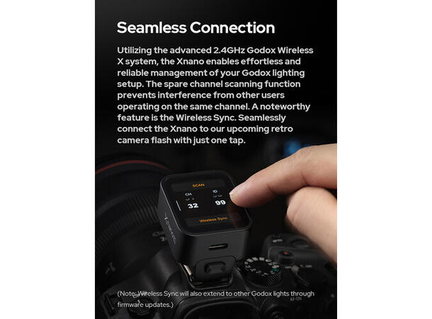 Godox X3 Xnano TTL Wireless Trigger N Trådløs Blits utløser for Nikon 