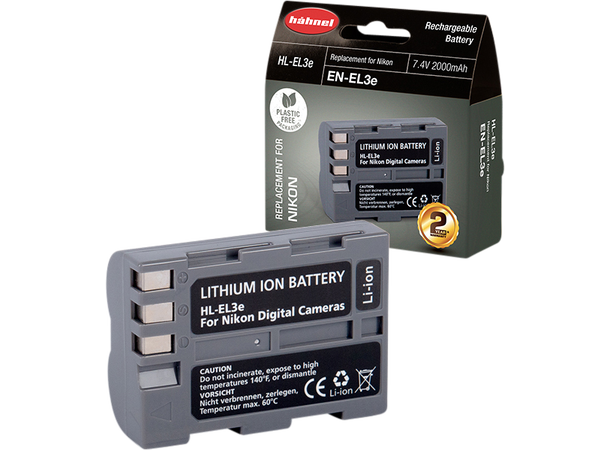 Hahnel Batteri HL-EL3E Nikon Erstatning for Nikon EN-EL3e 