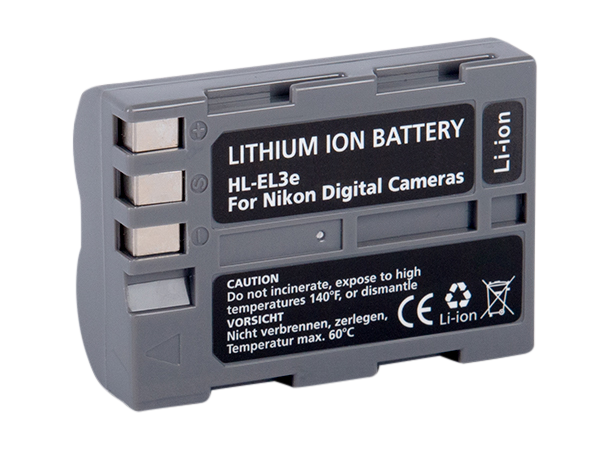 Hahnel Batteri HL-EL3E Nikon Erstatning for Nikon EN-EL3e 