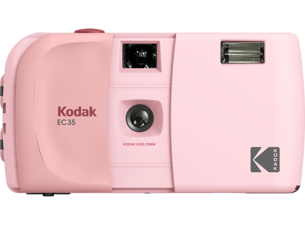 Kodak EC35 kamera m/Kodak film. Rosa Inkludert 24 bilder Kodakfilm 