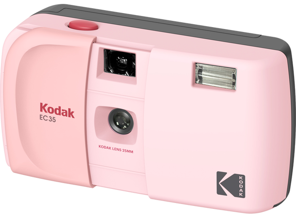 Kodak EC35 kamera m/Kodak film. Rosa Inkludert 24 bilder Kodakfilm 