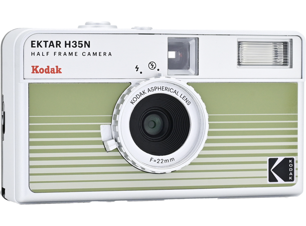 Kodak EKTAR H35N Half Frame Grønn Analogt kamera som skyter half frame