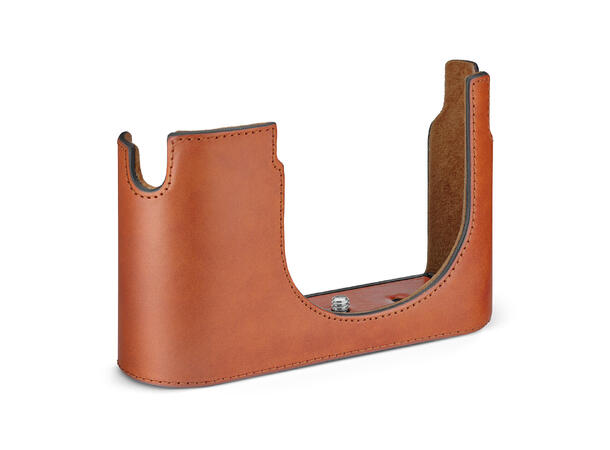 Leica Halfcase Q3 Leather, Cognac Kamerabeskytter for Leica Q3 