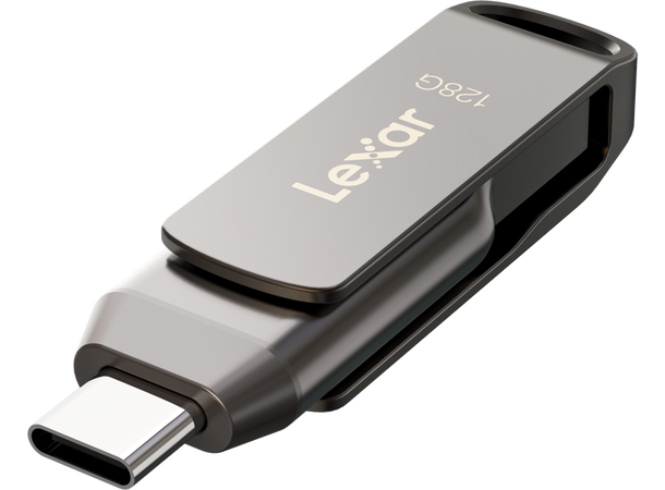 Lexar Dual Drive D400 128 GB minnepenn USB-C & USB-A, 100MB/s read 