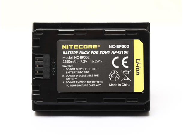 Nitecore NC-BP002 NP-FZ100 Sony NP-FZ100 alternatic