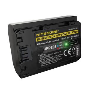 Nitecore UFZ100 NP-FZ100 USB-C Ladbar Sony NP-FZ100 med indikator