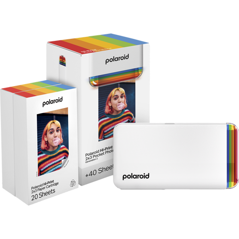 Polaroid Hi-Print Gen 2 E-box m/40 print Skriv ut dine mobilbilder, Hvit farge