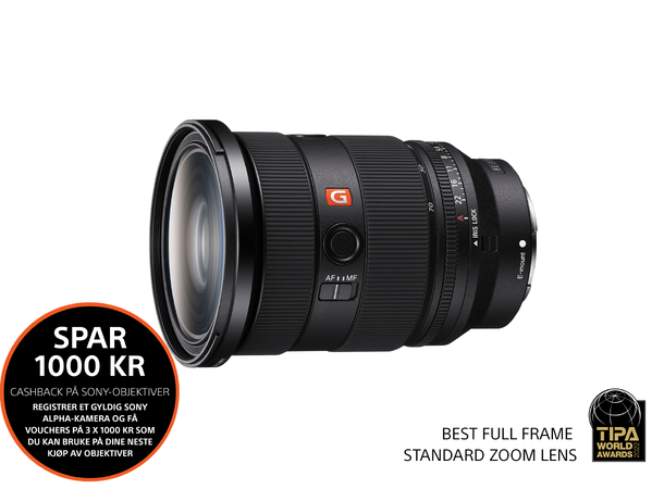 Sony FE 24-70 mm F2.8 GM II G Master-fullformatsobjektiv 